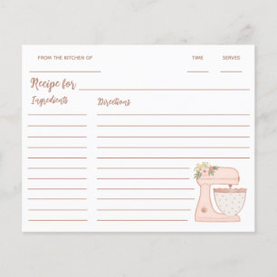 Papier Recette du mélangeur de cuisine rose
