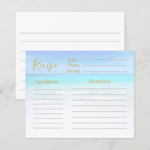 Papier Recette Ocean Beach Bleu de mer