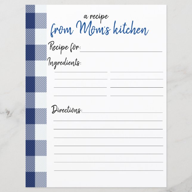 Papier recette personnalisé (Devant)