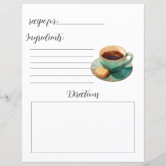 Papier Recettes de thé chaud
