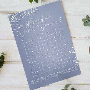 Papier Recherche de mots jeu de Baby Shower Fleurs de per