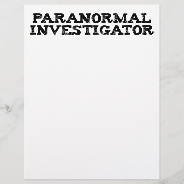 Papier Recherche paranormale Chasse aux fantômes (Devant)