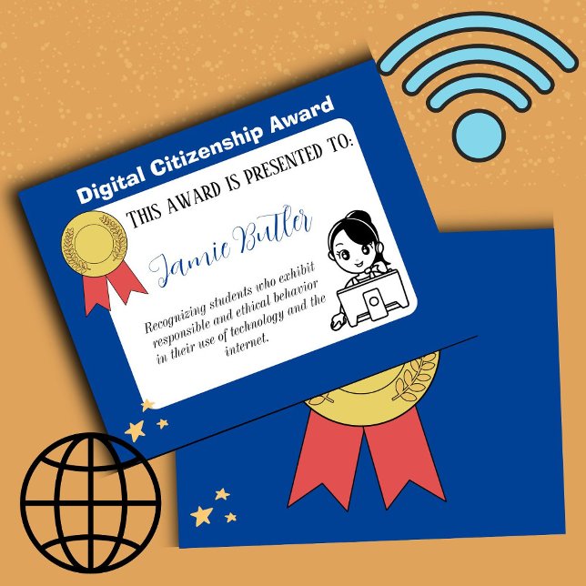 Papier récompense scolaire numérique (digital award)