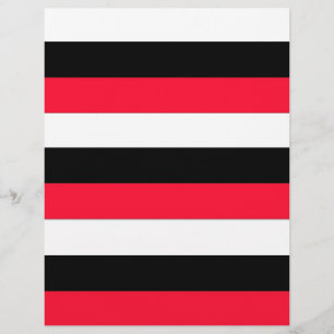 Papier Red, black and white stripes