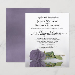 Papier Reflet Dusty Purple Rose BUDGET de mariage Invitat