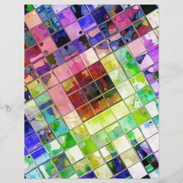 Papier Réflexions multicolores en diagonale (Devant)