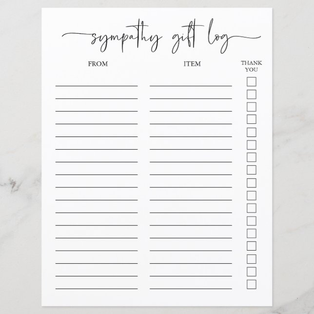 Papier Registre des cadeaux de sympathie et suivi des rem (Devant)
