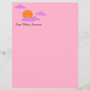 Papier Réglage du soleil avec des nuages