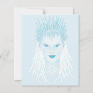 Papier Reine d'hiver glacée bleue avec couronne glacée