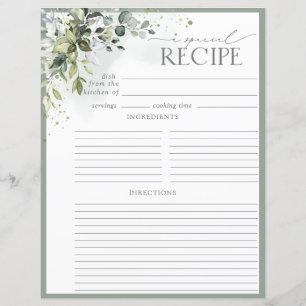 Papier Reliure de recette de douche à l'eucalyptus bleu p