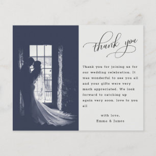 Papier Remerciement de mariage personnalisé avec photo mi