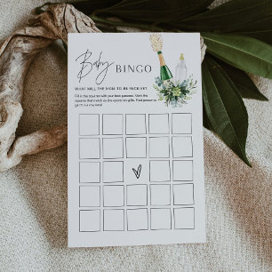 Papier REMY Minimalist Baby shower Bingo Game Card