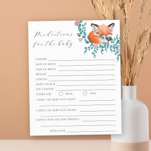 Papier Renard dormant - Prédictions et conseils pour bébé