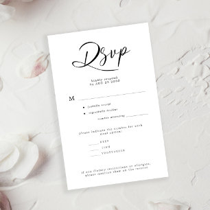 Papier Réponse du mariage budgétaire options de repas sim