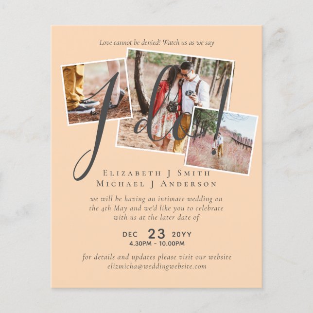 Papier Report mariage Changement de date Réception (Devant)