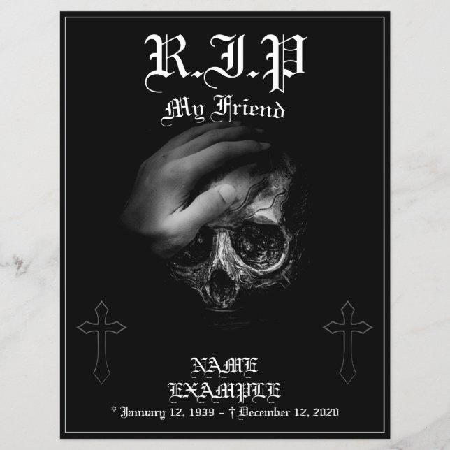 Papier Repose en paix, mon ami (Devant)