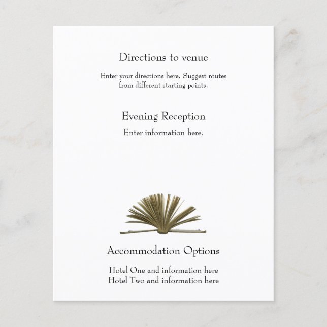 Papier Réservations vintages et hébergement (Devant)