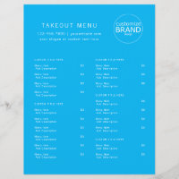 Restaurant Takeout Restauration Ocean Blue Logo Me
