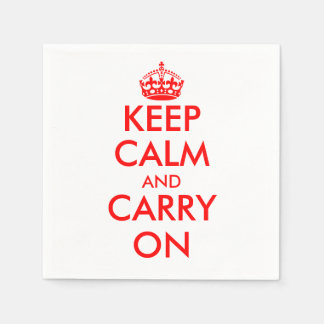 Papier Restez calme et continuez | serviettes vintages en