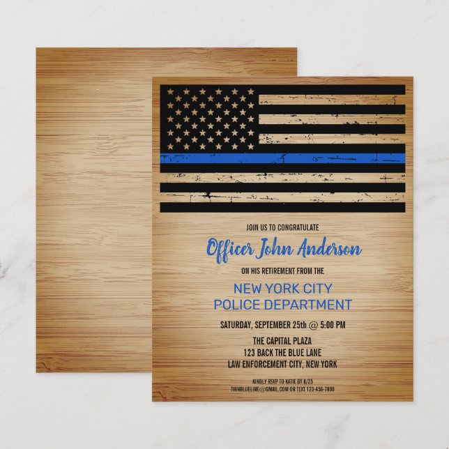 Papier Retraite de la police budgétaire Petite ligne bleu (Devant / Derrière)