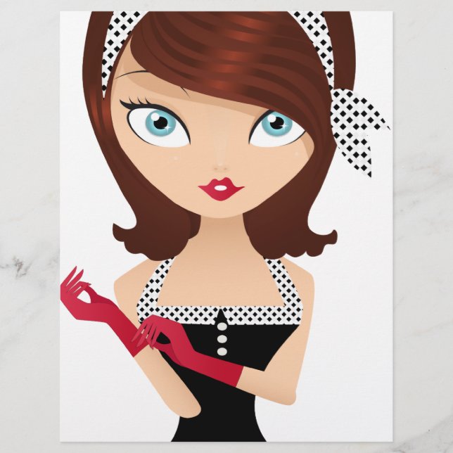 Papier Retro Girl (Devant)