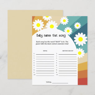 Papier Retro Groovy - Jeu de devinette de chanson