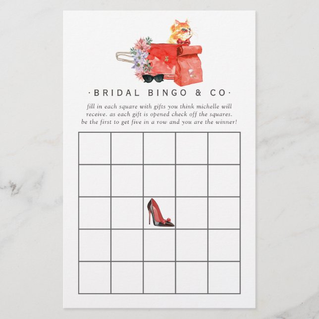 Papier Retro Movie Noël Bingo nuptiale (Devant)