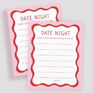 Papier Retro Rose et Fête des mariées Rouge Date Nuit Idé