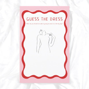 Papier Retro Rose Rouge Guess La robe jeu de la nuptiale
