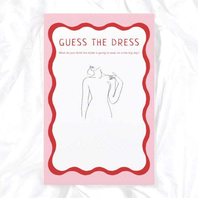 Papier Retro Rose Rouge Guess La robe jeu de la nuptiale (Créateur téléchargé)