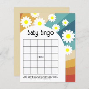 Papier Retro Super - Baby shower jeu de bingo