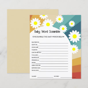 Papier Retro Super - Rubrique Word   Jeu Baby shower
