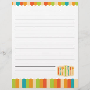 Papier Retro Vintage Cuisine Cuisine Ustensiles Recette