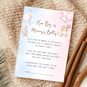Papier Révélation du sexe du bébé avec ballon ours géant