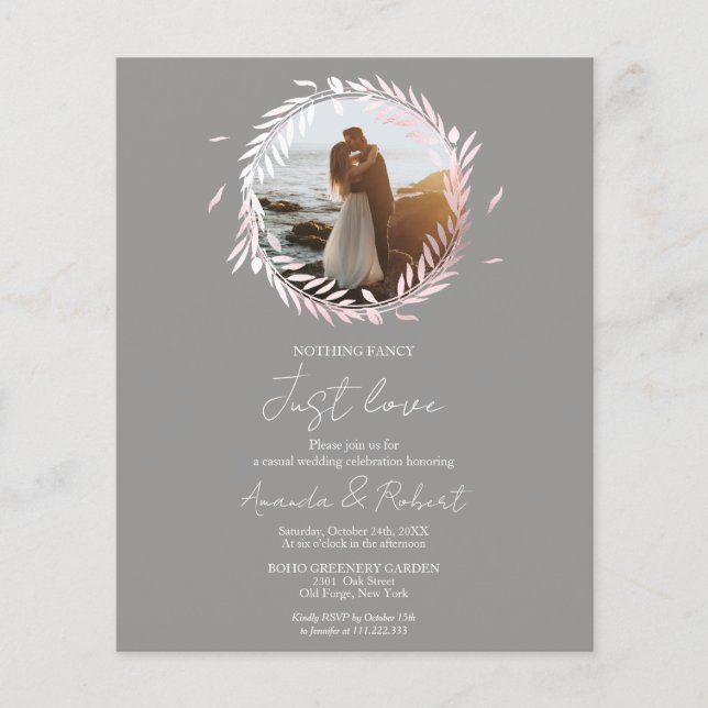 Papier Rien De Fancy Just Love Budget Faire-part de maria (Devant)