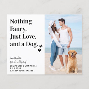 Papier Rien De Fancy Just Love Chien Enregistrer La Date