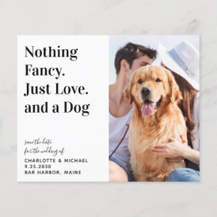 Papier Rien De Fancy Just Love Chien Enregistrer La Date 
