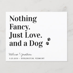 Papier Rien De Fancy Just Love Chien Enregistrer La Date 