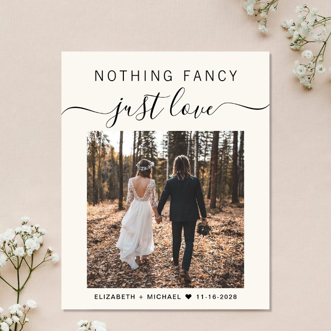 Papier Rien De Fancy Just Love Photo Mariage Réception (Créateur téléchargé)