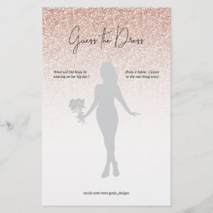 Papier Robe Guess ombré paillettes roses Jeu de Baby Show