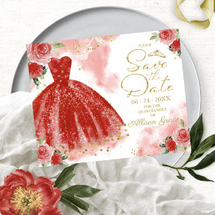 Papier Robe rouge pour Quinceanera Budget Enregistrer la