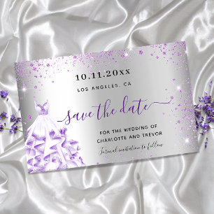 Papier Robe violet argent mariage budget enregistrer la d