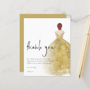 Papier Robes de soirée Auburn Budget Gold Gown Girl Quinc