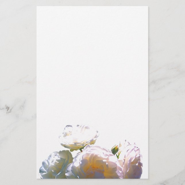 Papier Romantique blanc, jaune, orange, orange, ambre ros (Devant)