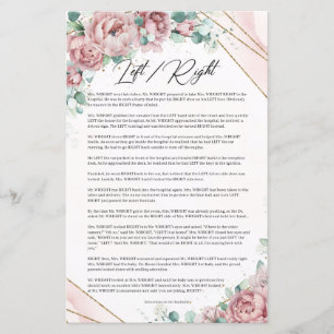 Papier Romantique blush rose sage vert or gauche droite