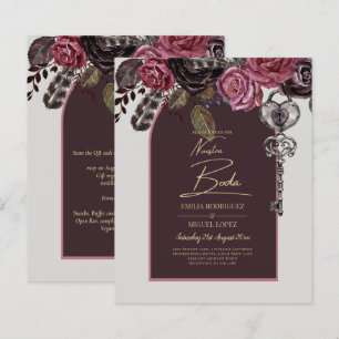 Papier ROSE BOTHIQUE Bourgogne Mariage de automne