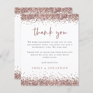 Papier Rose Budget Gold Parties scintillant Engagement Pa