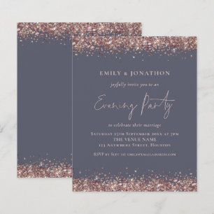 Papier ROSE BUDGET Parties scintillant d'or Gris Soirée I