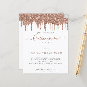 Papier Rose Budget Parties scintillant Drivers Quinceañer