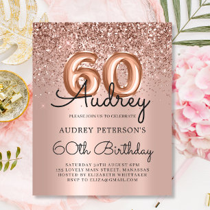 Papier Rose Budget Parties scintillant or 60e anniversair